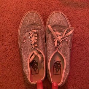 Silver Glitter Vans